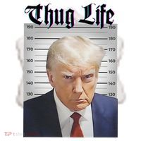Funny Donald Trump Thug Life Squad Team Ceramic Ornament thumb 2