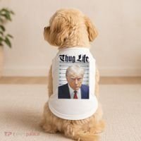 Funny Donald Trump Thug Life Squad Team Doggie Tank thumb 2