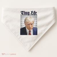 Funny Donald Trump Thug Life Squad Team USA-Made Doggie Bandana thumb 0