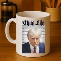 Funny Donald Trump Thug Life Squad Team Coffee Mug thumb 4