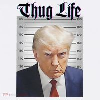 Funny Donald Trump Thug Life Squad Team Women's Hoodie thumb 2