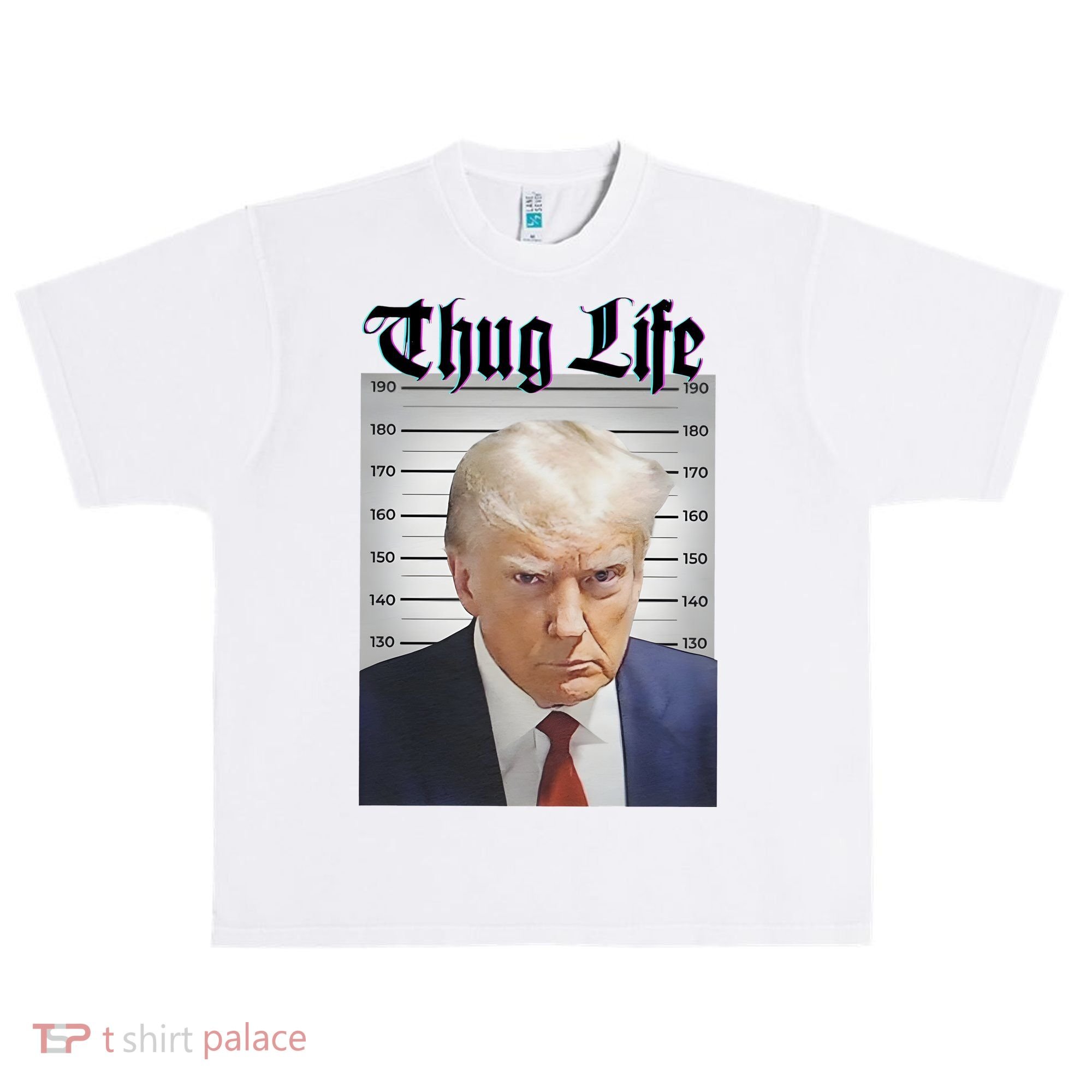 Funny Donald Trump Thug Life Squad Team Urban Oversized Heavyweight T-Shirt