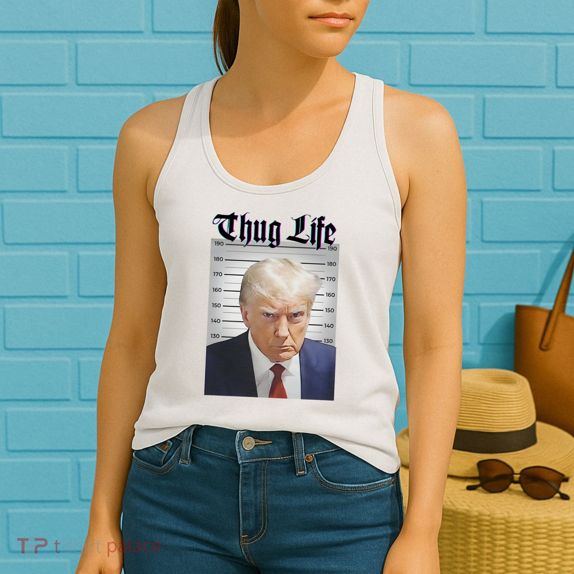 Funny Donald Trump Thug Life Squad Team Women's Tank Top