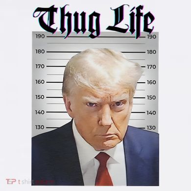 Funny Donald Trump Thug Life Squad Team Tall Hoodie
