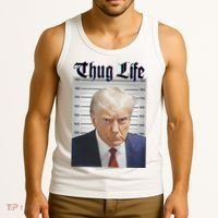 Funny Donald Trump Thug Life Squad Team Tank Top thumb 3