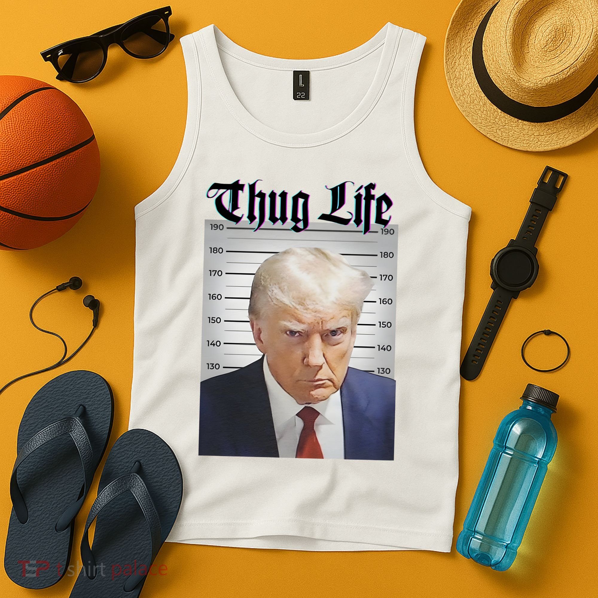 Funny Donald Trump Thug Life Squad Team Tank Top