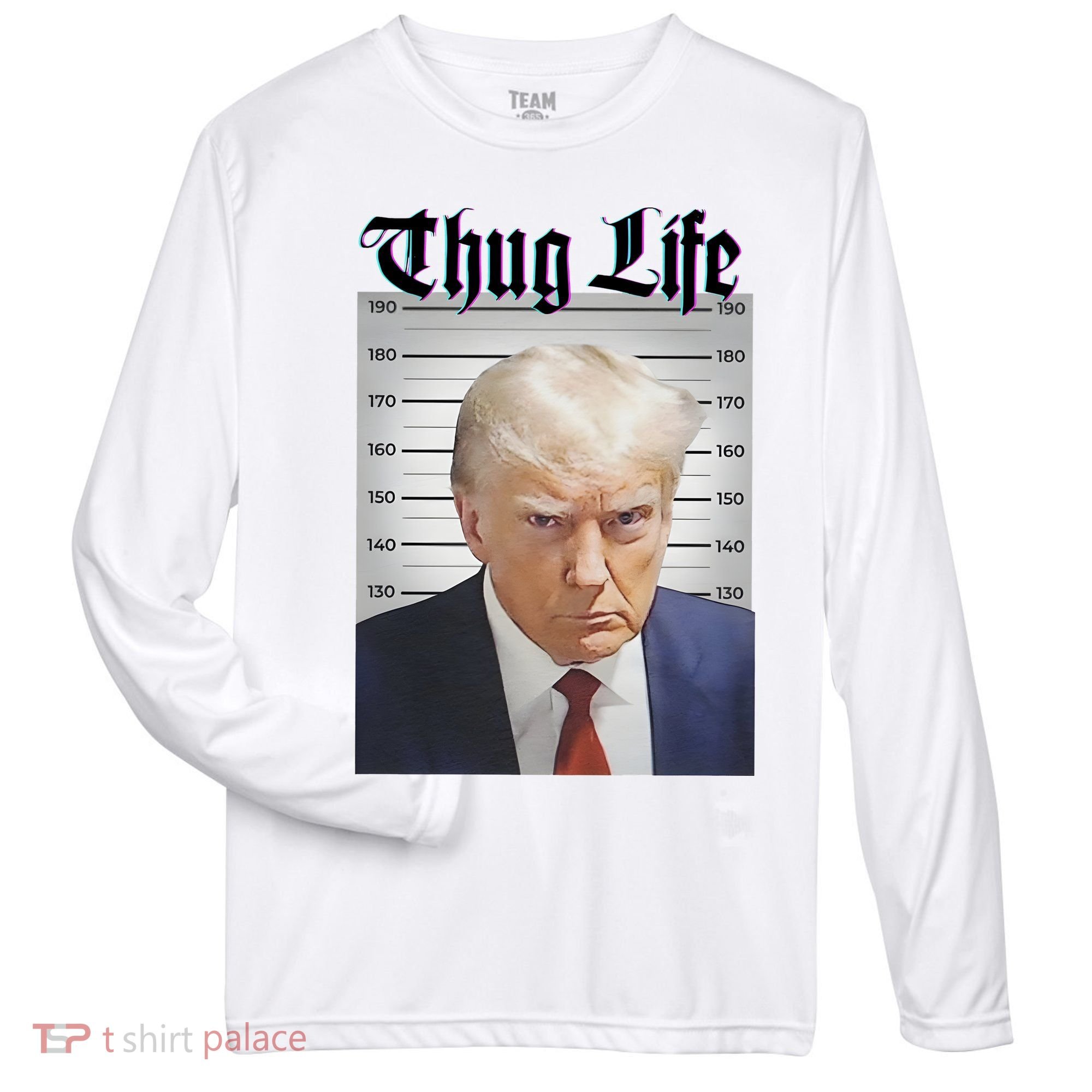 Funny Donald Trump Thug Life Squad Team Zone Performance Long-Sleeve T-Shirt
