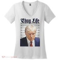 Funny Donald Trump Thug Life Squad Team Women's V-Neck T-Shirt thumb 0