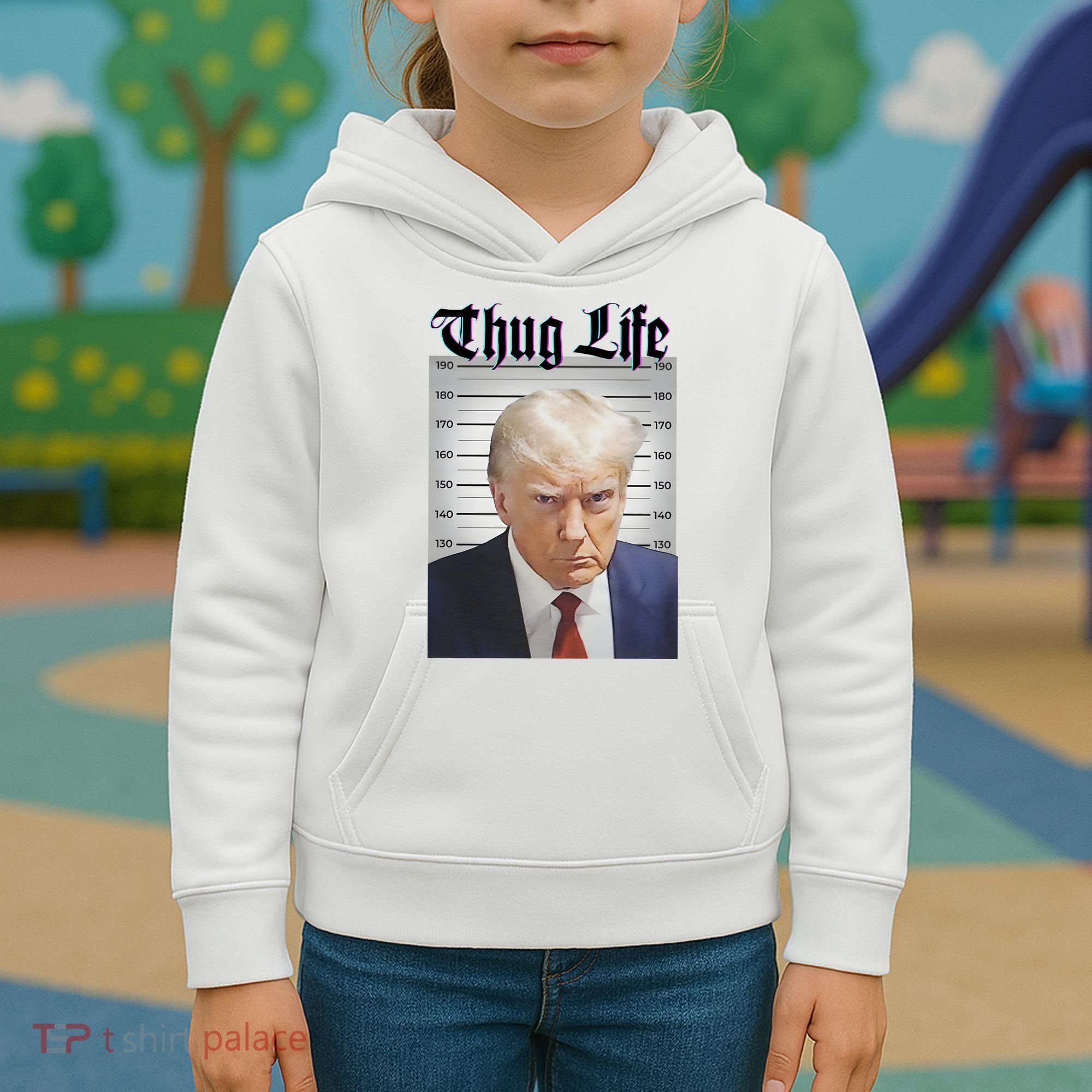Funny Donald Trump Thug Life Squad Team Kids Hoodie