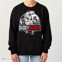 Funny Daddysaurus T Rex Gift Dinosaur Funny DaddySaurus Family Matching Gift Women's Sweatshirt thumb 0