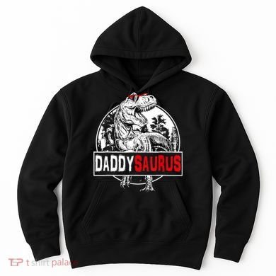 Funny Daddysaurus T Rex Gift Dinosaur Funny DaddySaurus Family Matching Gift Hoodie