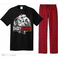 Funny Daddysaurus T Rex Gift Dinosaur Funny DaddySaurus Family Matching Gift Pajama Set thumb 0