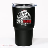 Funny Daddysaurus T Rex Gift Dinosaur Funny DaddySaurus Family Matching Gift Tumbler thumb 0