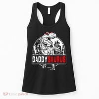 Funny Daddysaurus T Rex Gift Dinosaur Funny DaddySaurus Family Matching Gift Women's Tank Top thumb 0