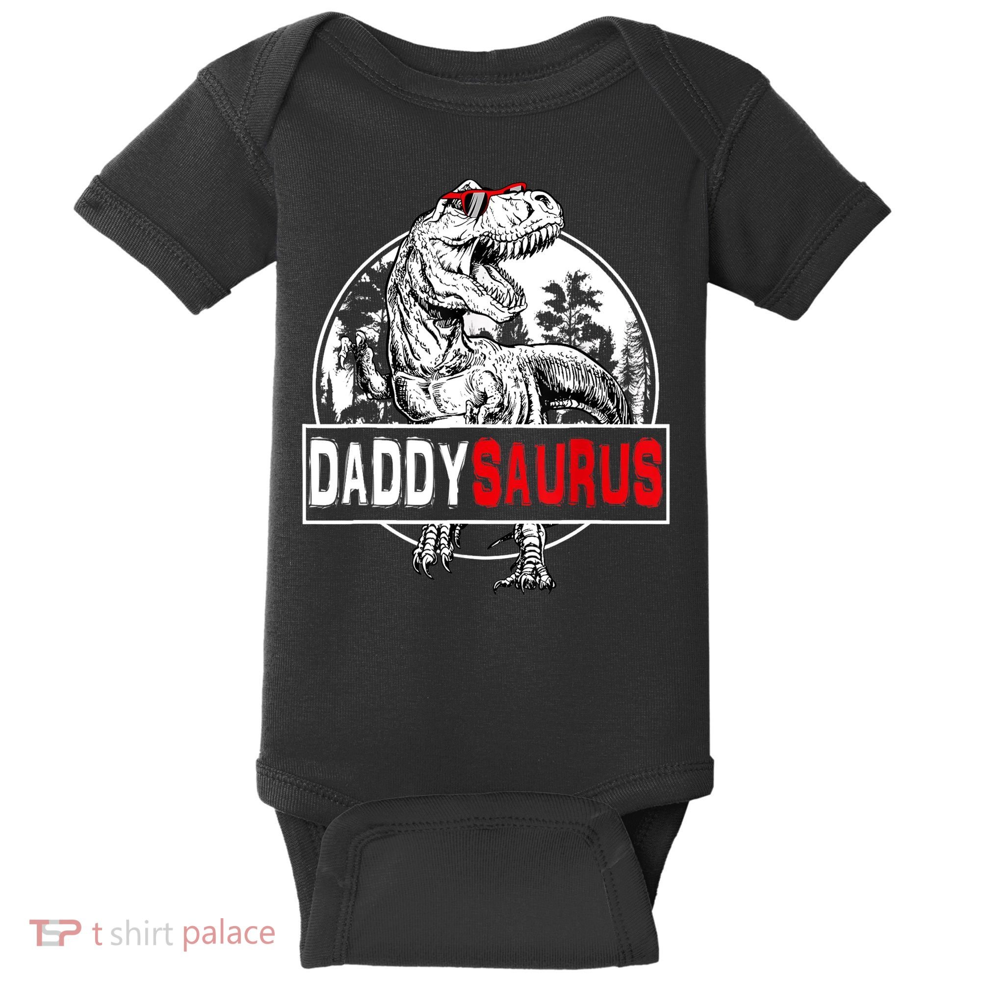 Funny Daddysaurus T Rex Gift Dinosaur Funny DaddySaurus Family Matching Gift Baby Bodysuit