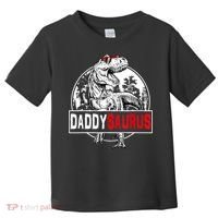 Funny Daddysaurus T Rex Gift Dinosaur Funny DaddySaurus Family Matching Gift Toddler T-Shirt thumb 0