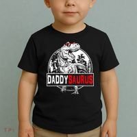 Funny Daddysaurus T Rex Gift Dinosaur Funny DaddySaurus Family Matching Gift Toddler T-Shirt thumb 2