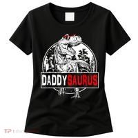 Funny Daddysaurus T Rex Gift Dinosaur Funny DaddySaurus Family Matching Gift Women's T-Shirt thumb 0