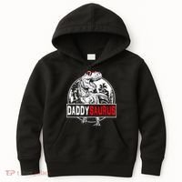 Funny Daddysaurus T Rex Gift Dinosaur Funny DaddySaurus Family Matching Gift Kids Hoodie thumb 0