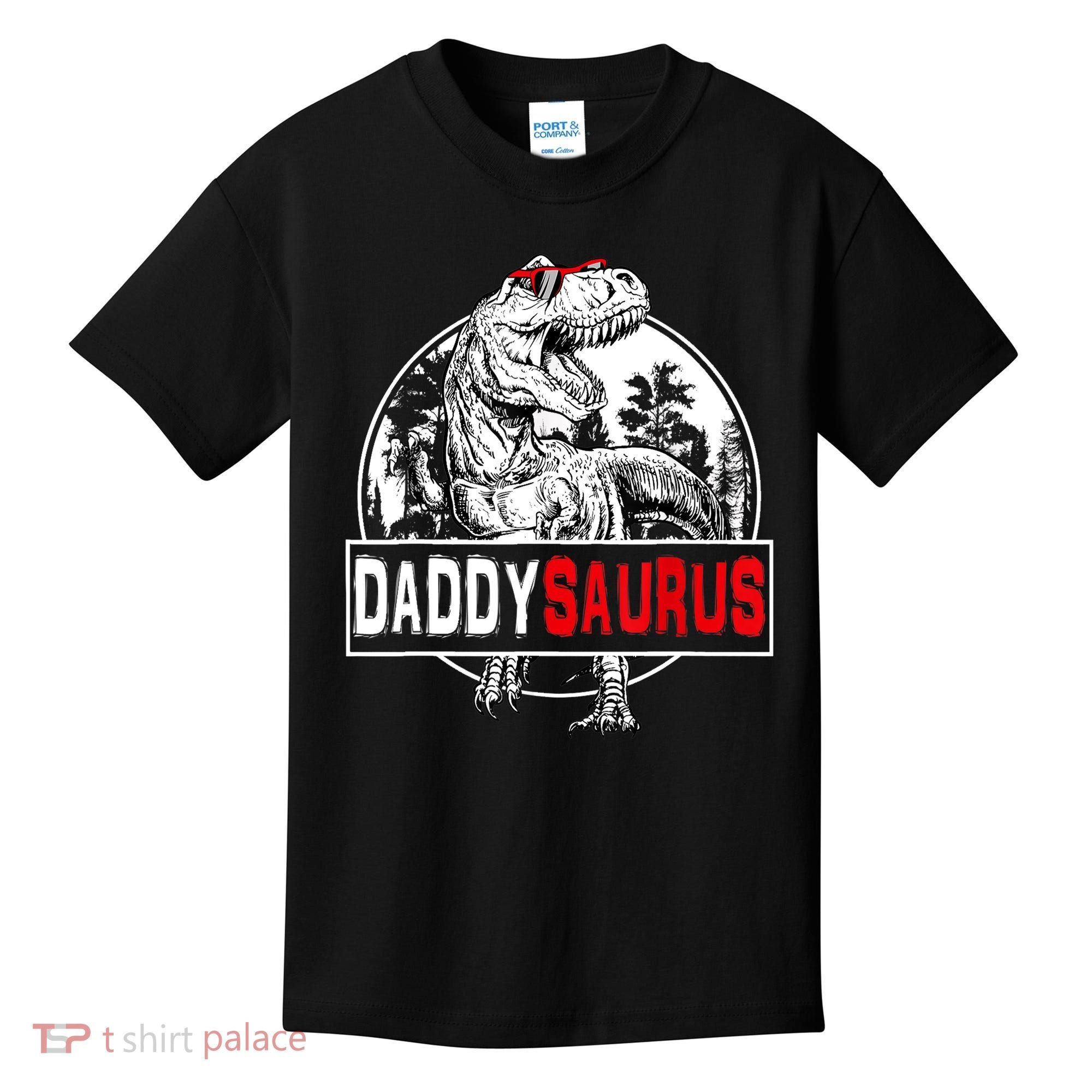 Funny Daddysaurus T Rex Gift Dinosaur Funny DaddySaurus Family Matching Gift Kids T-Shirt