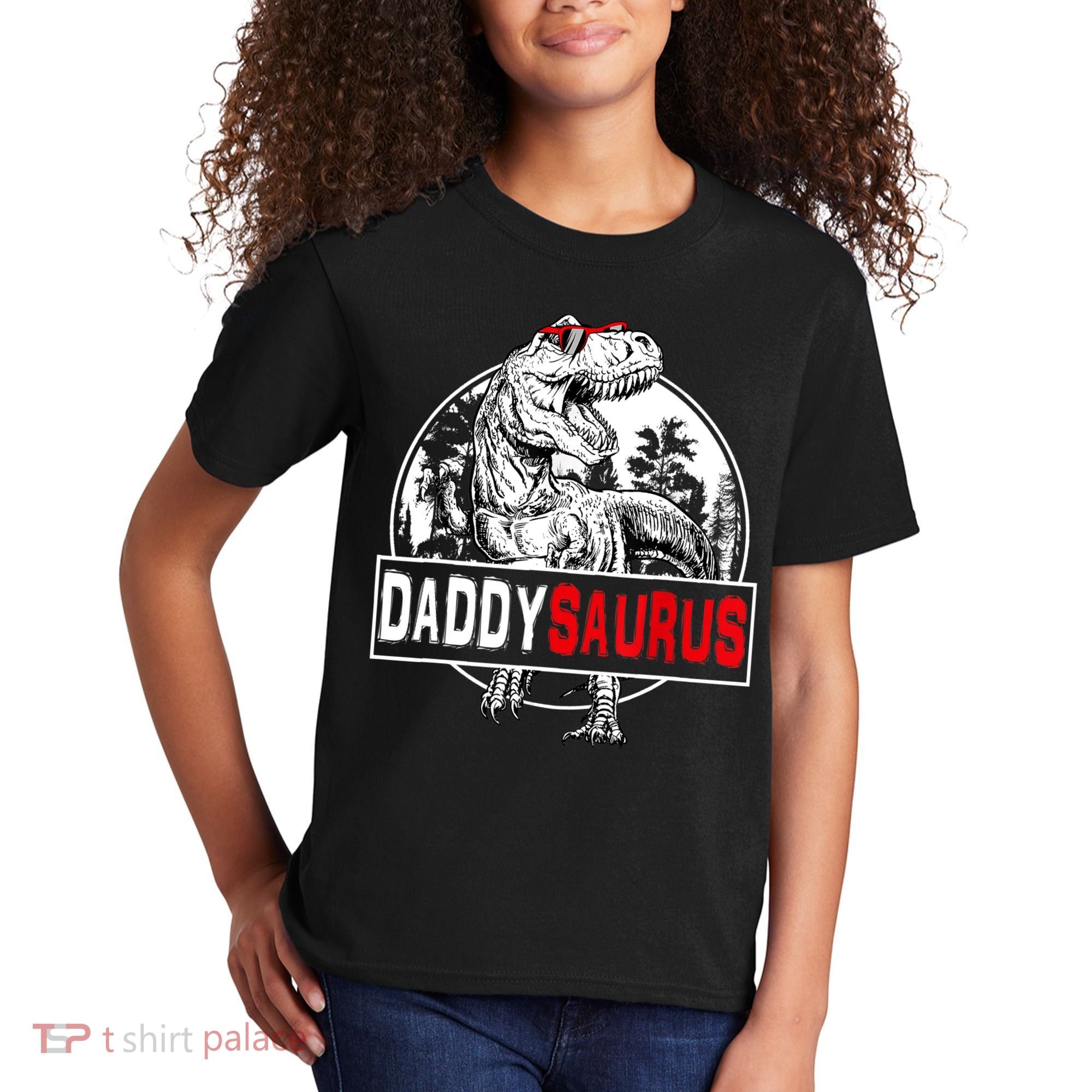 Funny Daddysaurus T Rex Gift Dinosaur Funny DaddySaurus Family Matching Gift Kids T-Shirt