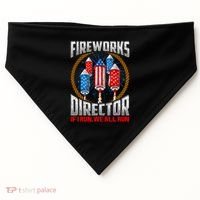 Firework Director Technician I Run You Run 4th Of July USA-Made Doggie Bandana thumb 0