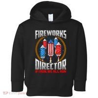 Firework Director Technician I Run You Run 4th Of July Toddler Hoodie thumb 0