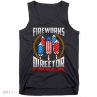 Firework Director Technician I Run You Run 4th Of July Tank Top thumb 0