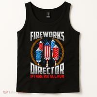 Firework Director Technician I Run You Run 4th Of July Tank Top thumb 2