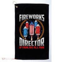 Firework Director Technician I Run You Run 4th Of July Golf Towel thumb 0