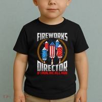 Firework Director Technician I Run You Run 4th Of July Toddler T-Shirt thumb 2