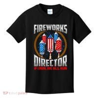 Firework Director Technician I Run You Run 4th Of July Kids T-Shirt thumb 0