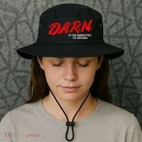 Funny Darn T Darn It IM Addicted To Drugs Parody Joke Bucket Hat thumb 3