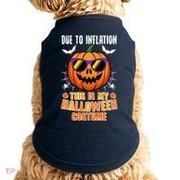 Funny Due To Inflation This Is My Halloween Costume Doggie Tank thumb 0