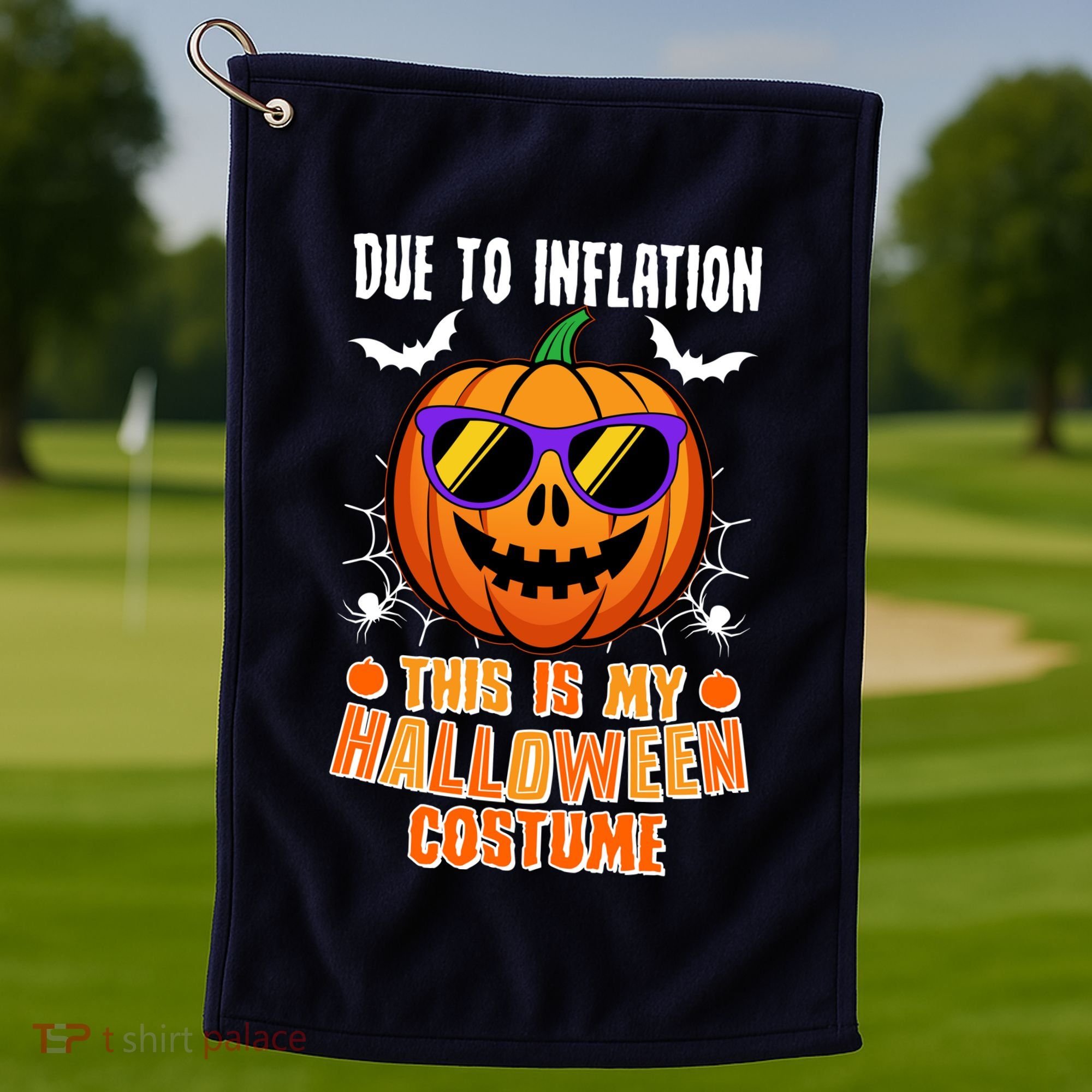 Funny Due To Inflation This Is My Halloween Costume Golf Towel