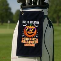 Funny Due To Inflation This Is My Halloween Costume Golf Towel thumb 2