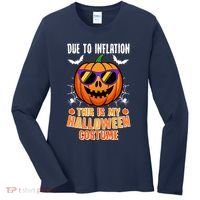 Funny Due To Inflation This Is My Halloween Costume Women's Long Sleeve Shirt thumb 0