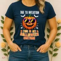 Funny Due To Inflation This Is My Halloween Costume Women's T-Shirt thumb 2