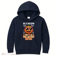 Funny Due To Inflation This Is My Halloween Costume Kids Hoodie thumb 0