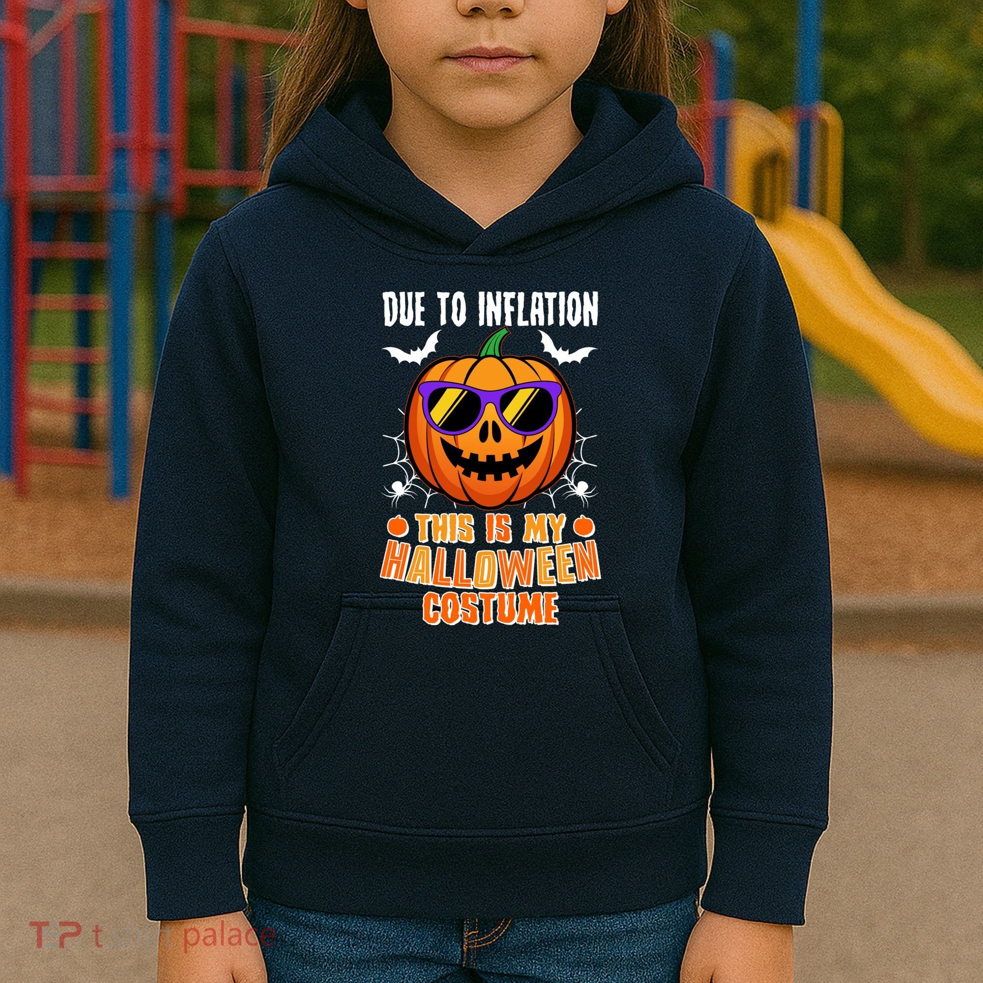Funny Due To Inflation This Is My Halloween Costume Kids Hoodie