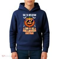 Funny Due To Inflation This Is My Halloween Costume Kids Hoodie thumb 4