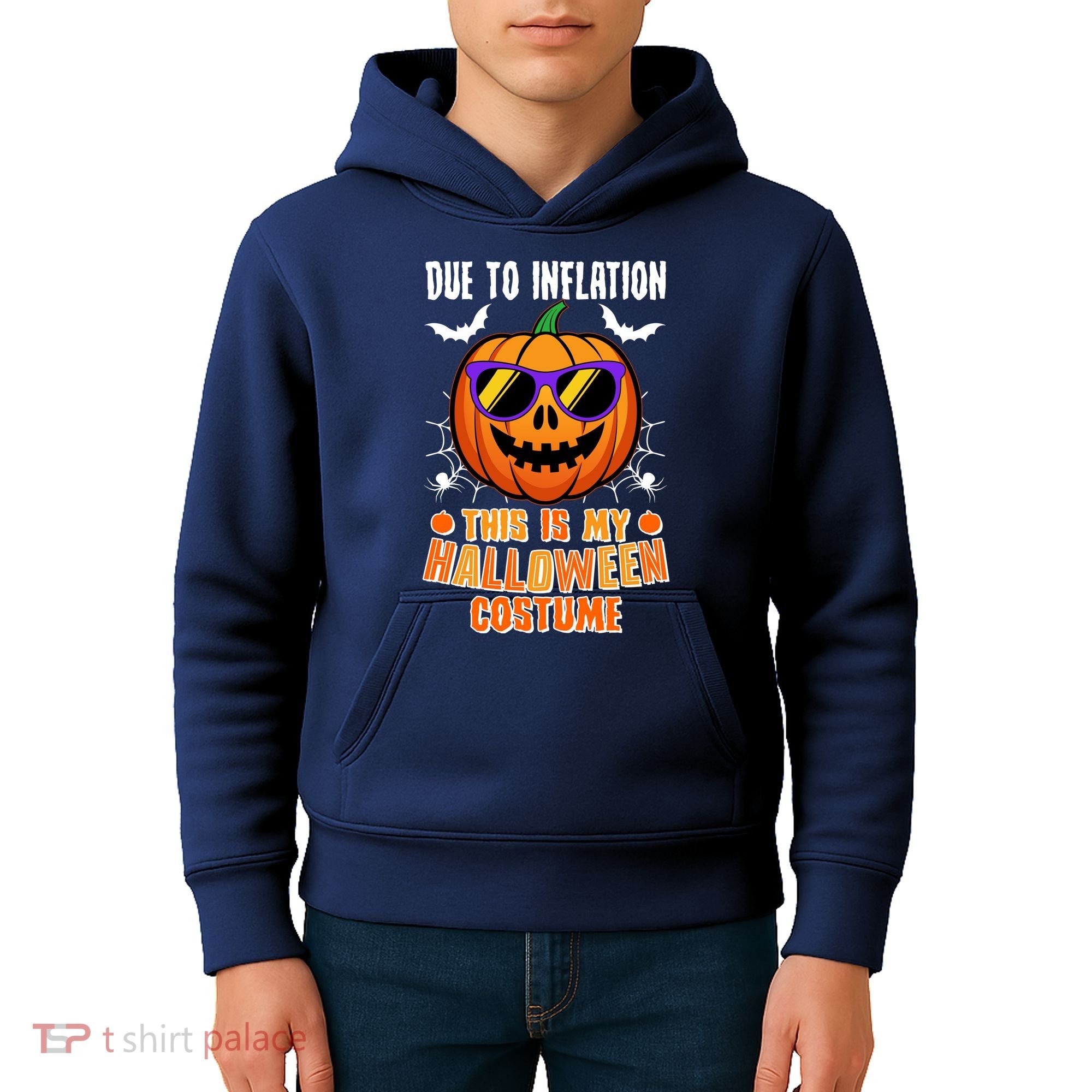 Funny Due To Inflation This Is My Halloween Costume Kids Hoodie