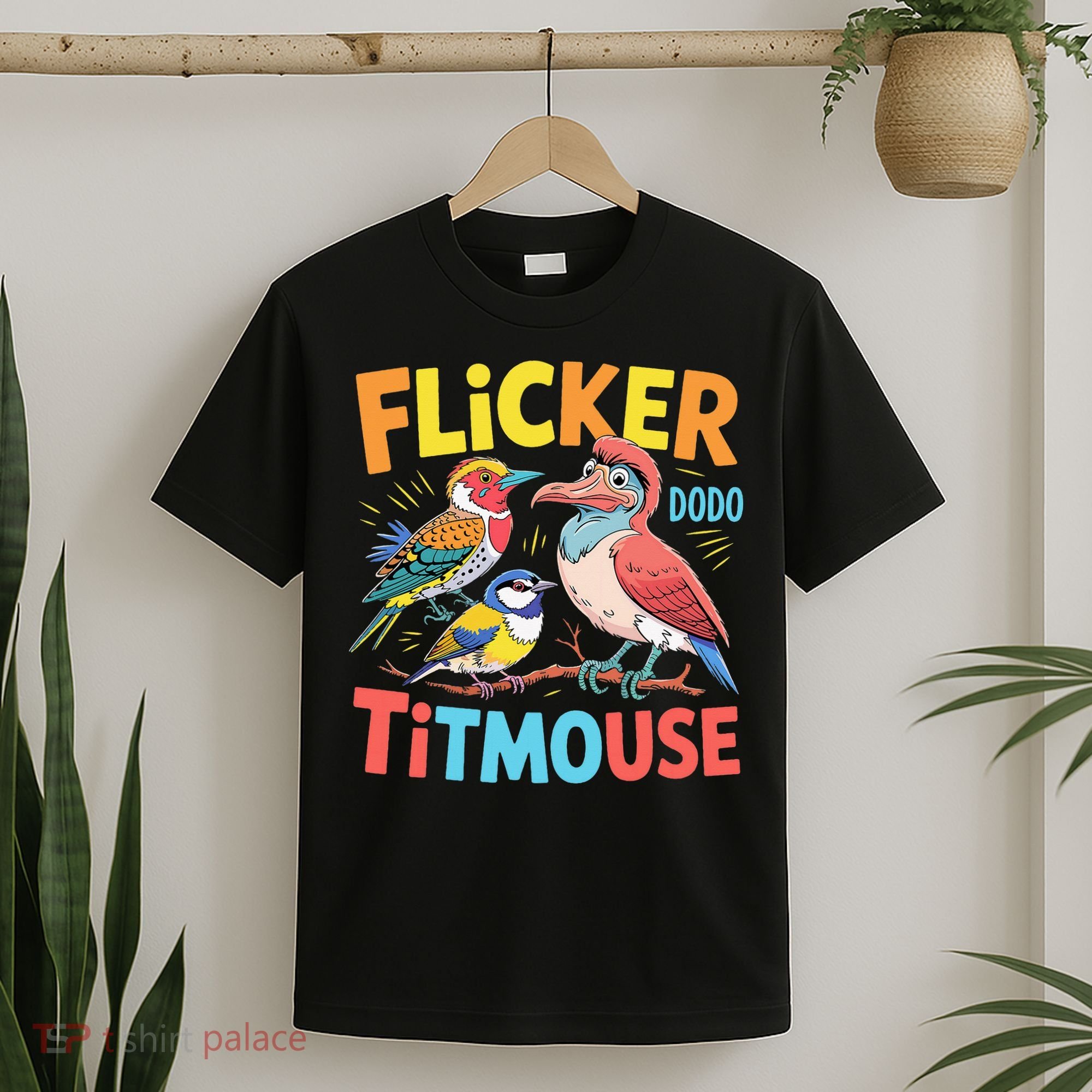 Flicker Dodo Titmouse Bird Lover Nature Lover T-Shirt