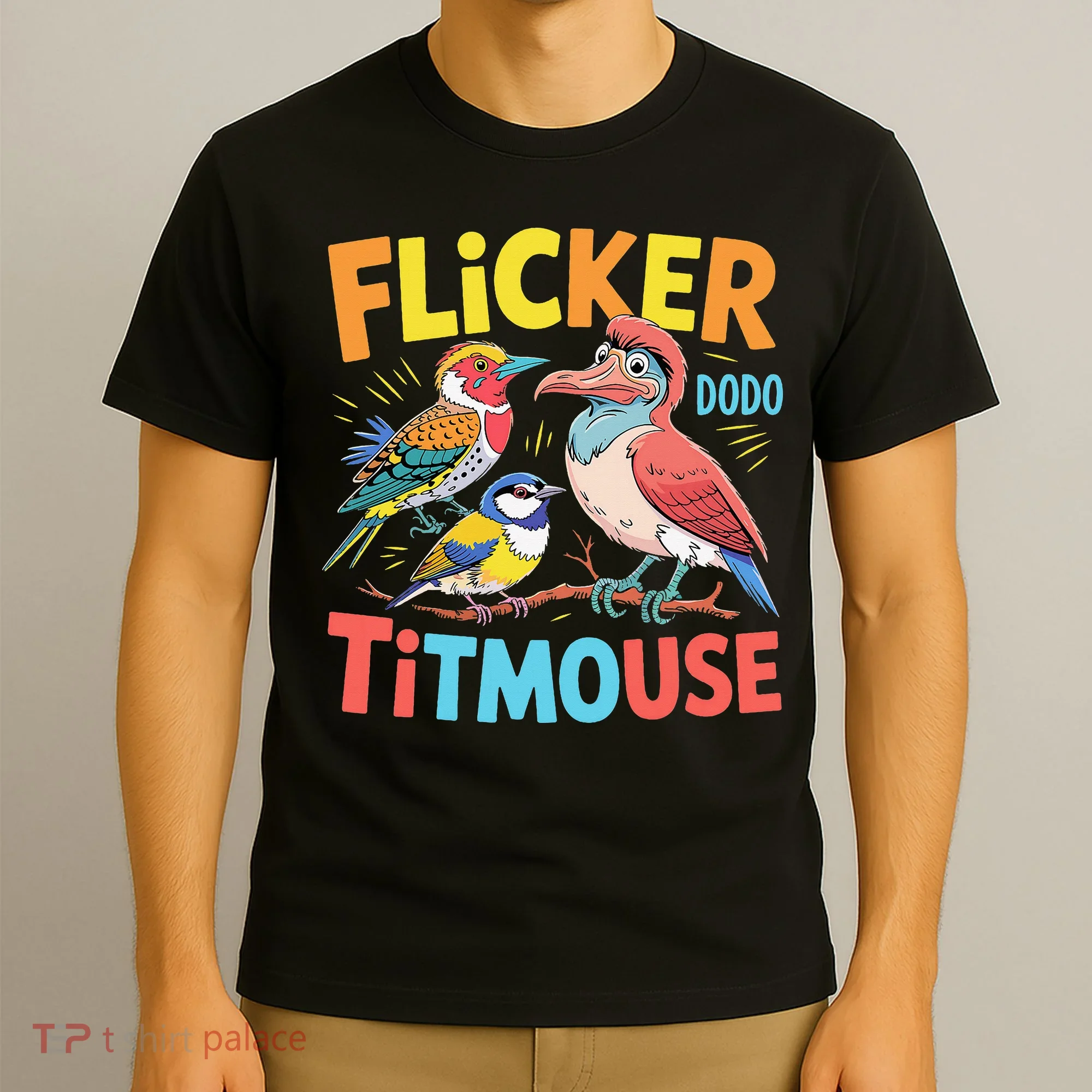 Flicker Dodo Titmouse Bird Lover Nature Lover T-Shirt