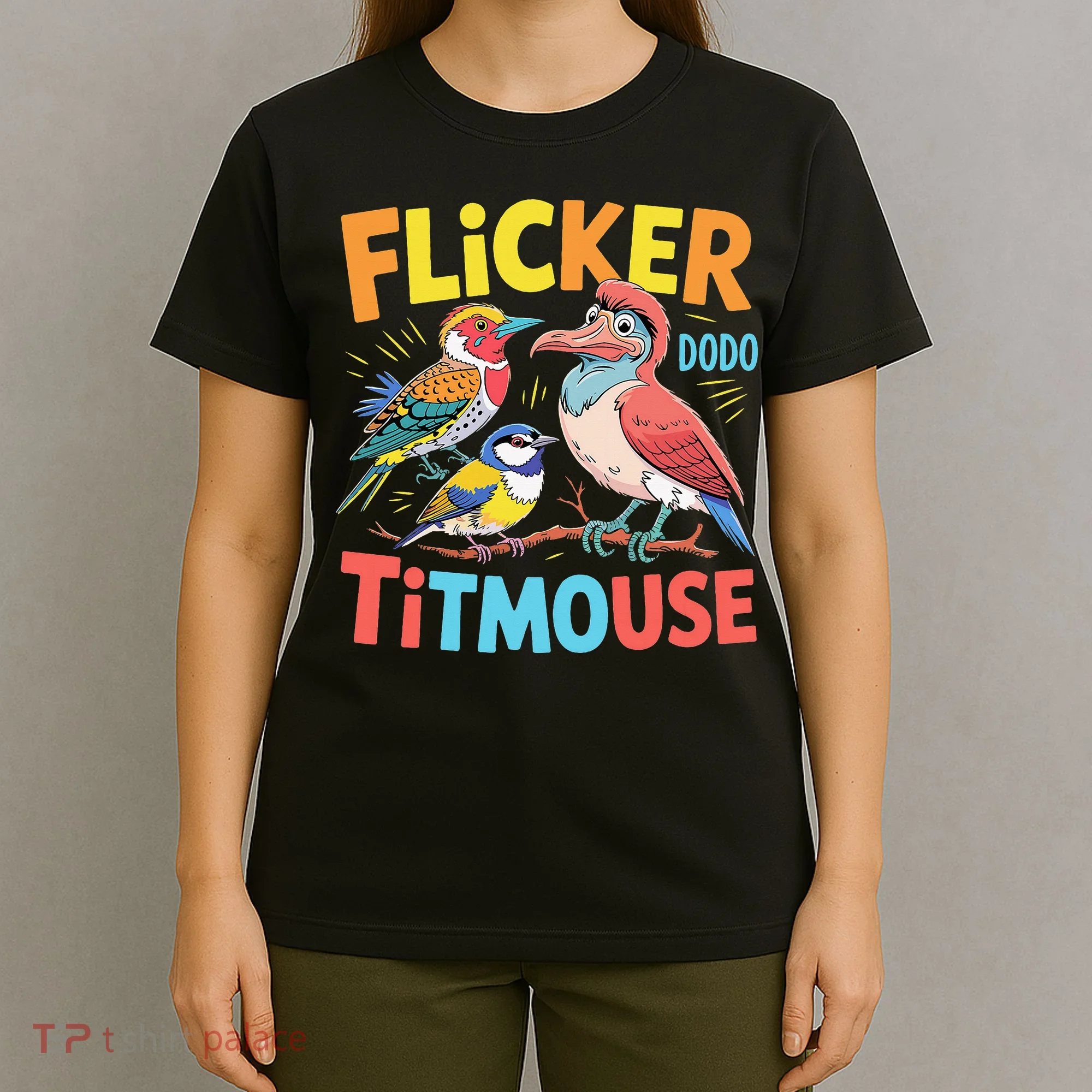 Flicker Dodo Titmouse Bird Lover Nature Lover T-Shirt