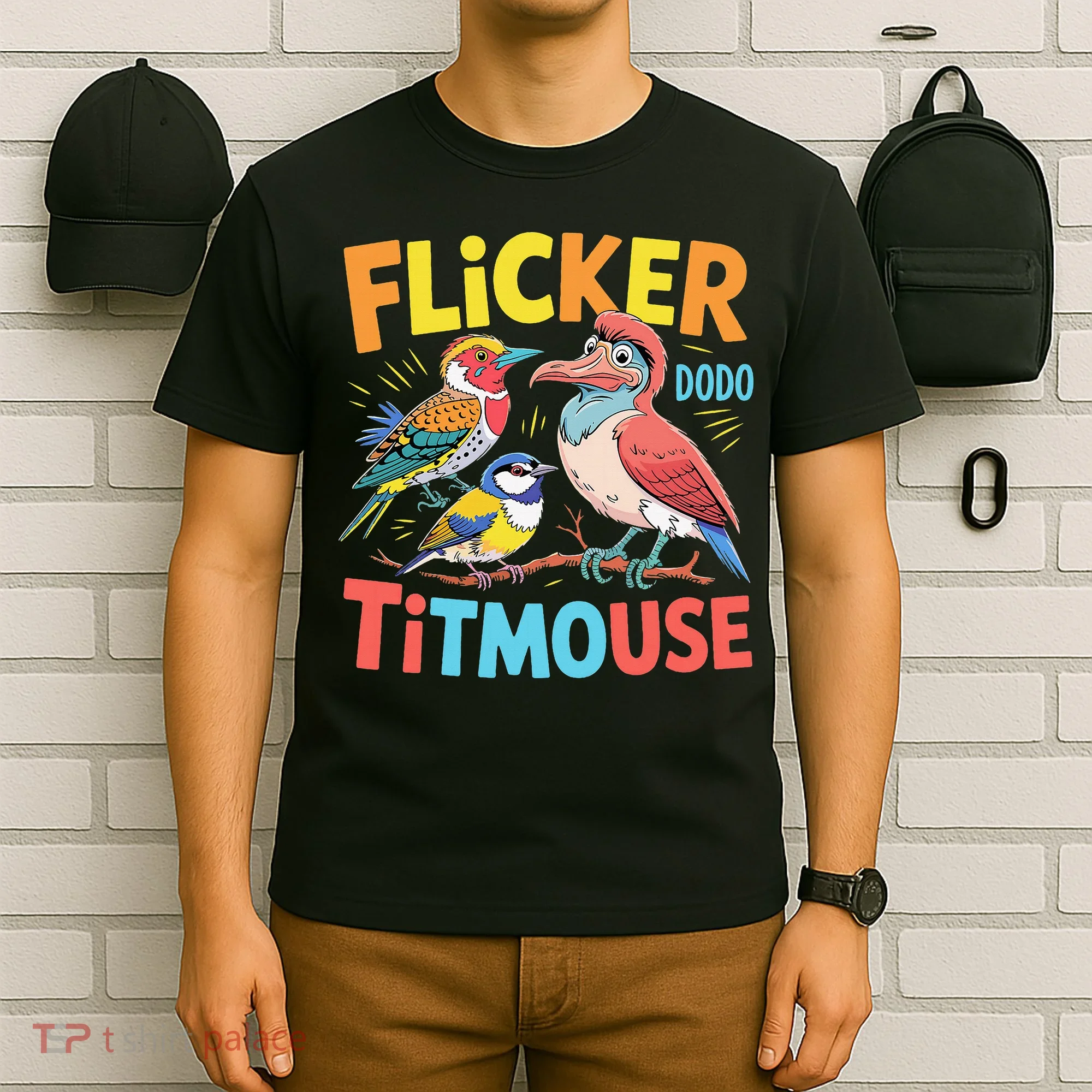 Flicker Dodo Titmouse Bird Lover Nature Lover T-Shirt