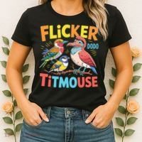 Flicker Dodo Titmouse Bird Lover Nature Lover Women's T-Shirt thumb 2