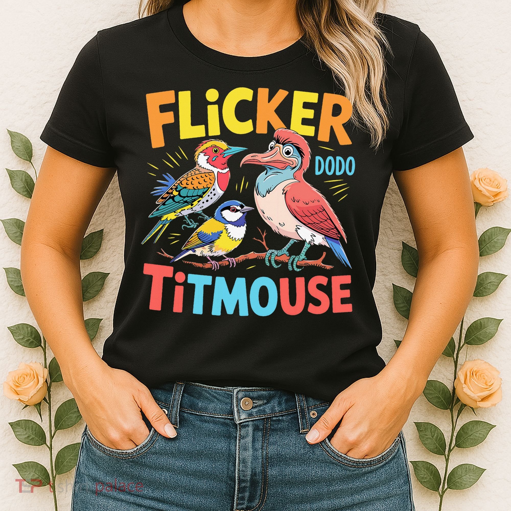 Flicker Dodo Titmouse Bird Lover Nature Lover Women's T-Shirt