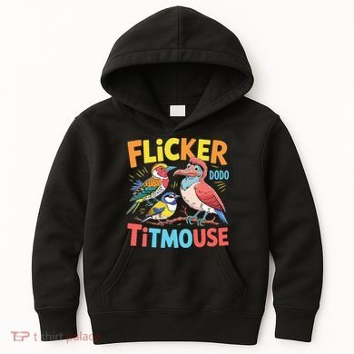 Flicker Dodo Titmouse Bird Lover Nature Lover Kids Hoodie