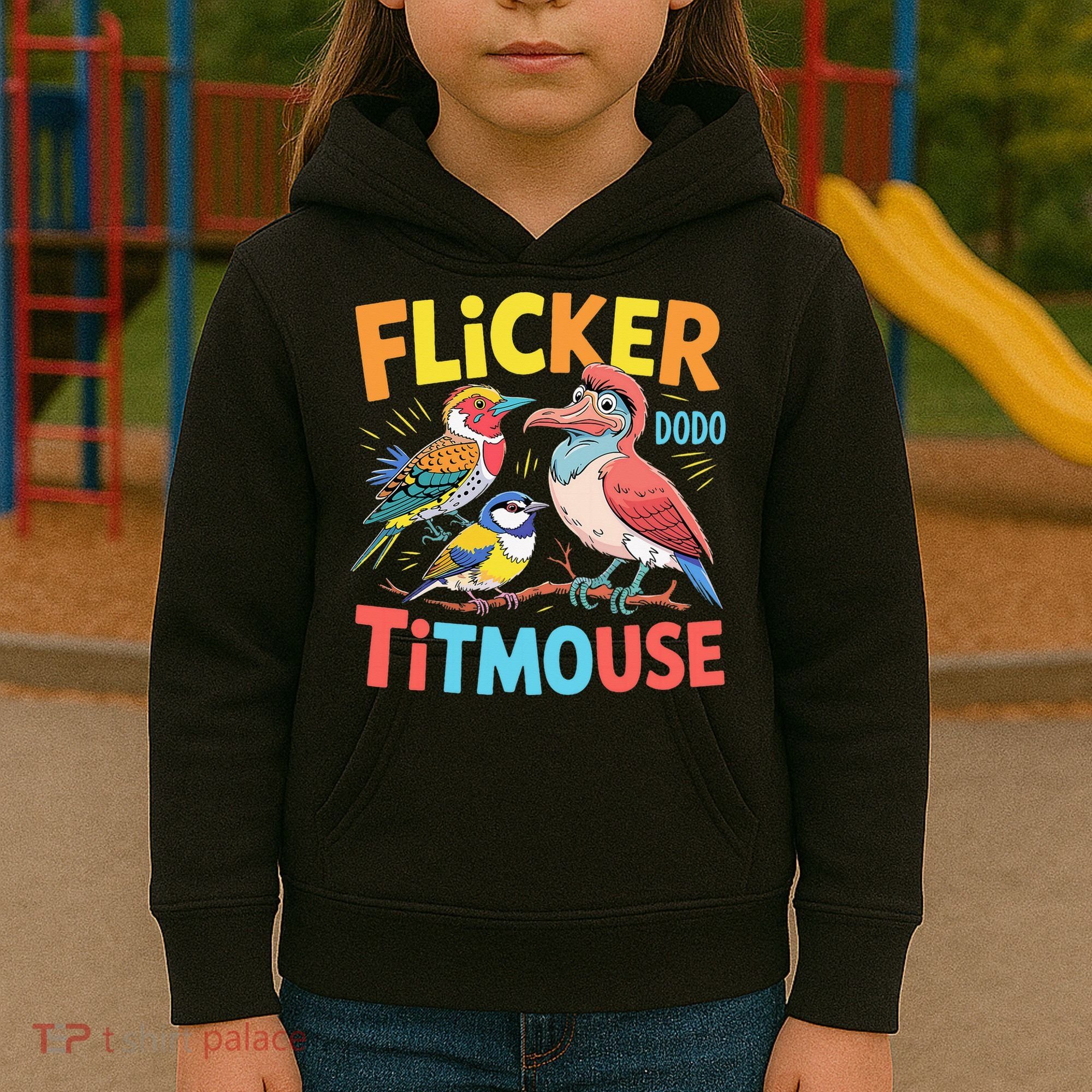 Flicker Dodo Titmouse Bird Lover Nature Lover Kids Hoodie